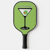 Day Dinking - Pickleball Martini Olive Pickleball Paddle (Achterkant)