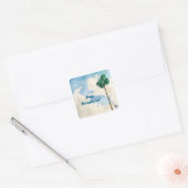 Day Dreamin Vierkante Sticker (Envelop)