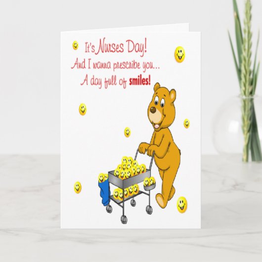 Day Full Of Smiles Nurses Day Greeting Card Kaart (Voorkant)