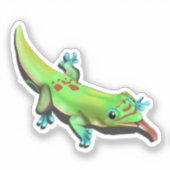 Day Gecko – het claimen van territorium Sticker (Voorkant)
