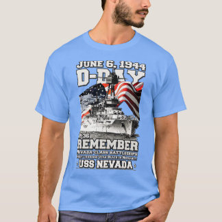 Day Landing Onthoud USS Nevada BB36 Veterans T-shirt