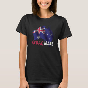 Day Mate Goed Australisch Landkaart Vlag Australië T-shirt