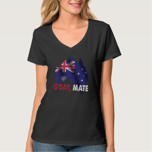 Day Mate Goed Australisch Landkaart Vlag Australië T-shirt