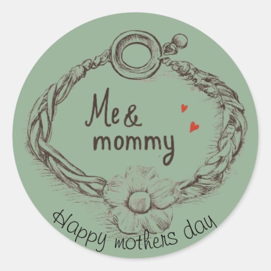 Day Mothers Ronde Sticker (Voorkant)