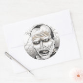 Day of the Dead Bub Zombie Art Ronde Sticker (Envelop)