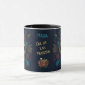 Day of the Dead Naam toevoegen Skull Black Inside Mok (Midden)