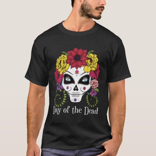 Day of the Dead Sugar Skull T-shirt (Voorkant)