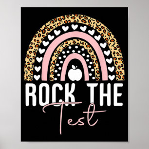 Day Rock De Test Leraar Rainbow Leopard Student Poster