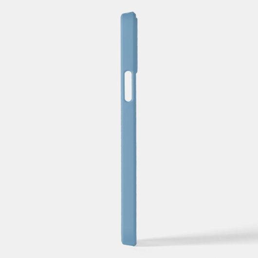 Day Sky blue Shadow Monogram initials with name iPhone Hoesje (Rechterkant)