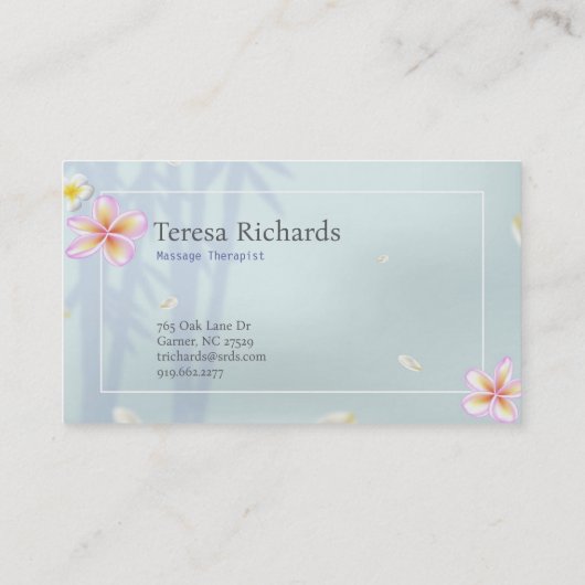 Day Spa-Visitekaartje Visitekaartje (Achterkant)