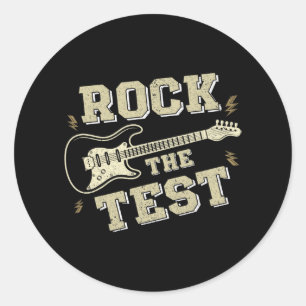 Day Teacher Rock De Test Gitaar Teacher Testen D Ronde Sticker
