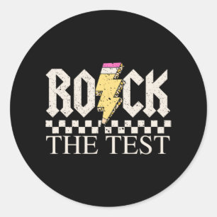 Day Teacher Student Motivatie Shirt Rock The Te Ronde Sticker