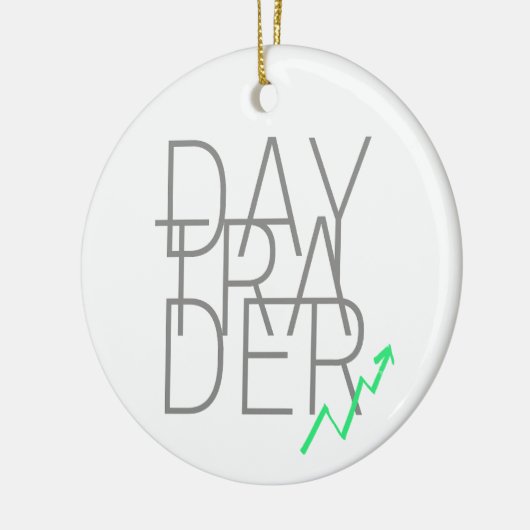 Day Trader en Cryptocurrencies Beurs Keramisch Ornament (Links)