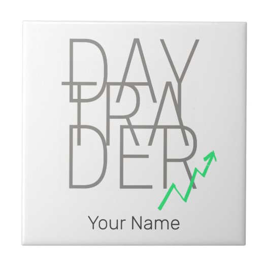 Day Trader en Cryptocurrencies Beurs Tegeltje (Voorkant)