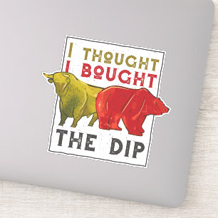 Day Traders Cadeau - Bull en Bear Quote Sticker