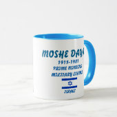 Dayan, Moshe Mok Israëlische leider (Voorkant rechts)