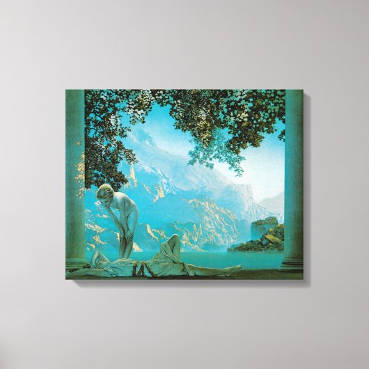 Daybreak, 1922, Maxfield Parrish Canvas Afdruk (Voorkant)