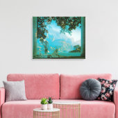 Daybreak, 1922, Maxfield Parrish Canvas Afdruk (Insitu (Woonkamer))