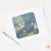 Daybreak Boek Bord Vierkante Sticker (Envelop)