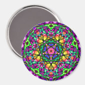 Daybreak Delight Kaleidoscope Mandala Magneet (Voorkant / Achterkant)