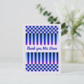 Daybreak en Nightfall (Checkers en Stripes) Bedankkaart (Staand voorkant)