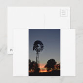 DAYBREAK EN WINDMILL PLATTELANDSQUEENSLAND AUSTRAL BRIEFKAART (Voorkant / Achterkant)
