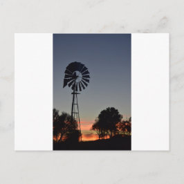 DAYBREAK EN WINDMILL PLATTELANDSQUEENSLAND AUSTRAL BRIEFKAART