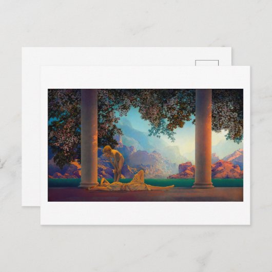 DAYBREAK Maxfield Parrish 1922 ... 2022 Carte post (Devant / Derrière)