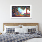 DAYBREAK Maxfield Parrish 1922 ... 2025 Canvas Afdruk (Insitu (Slaapkamer))