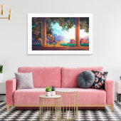 DAYBREAK Maxfield Parrish 1922 ... 2025 Canvas Afdruk (Insitu (Woonkamer))