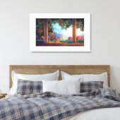 DAYBREAK Maxfield Parrish 1922 ... 2025 Canvas Afdruk (Insitu (Slaapkamer))