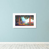 DAYBREAK Maxfield Parrish 1922 ... 2025 Canvas Afdruk (Insitu (Houten vloer))