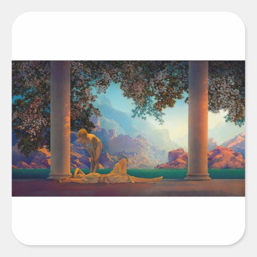 DAYBREAK Maxfield Parrish 1922 Stickers (Voorkant)