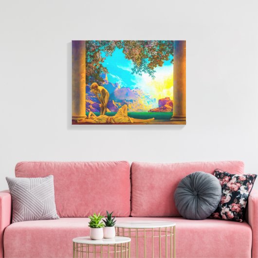 Daybreak Maxfield Parrish Canvas Afdruk (Insitu (Woonkamer))