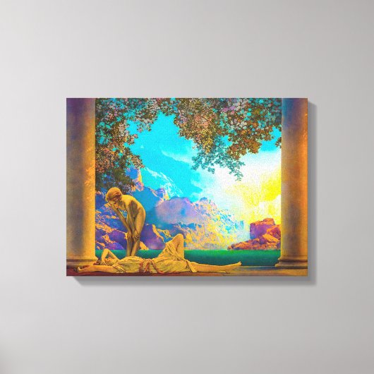 Daybreak Maxfield Parrish Canvas Afdruk (Voorkant)