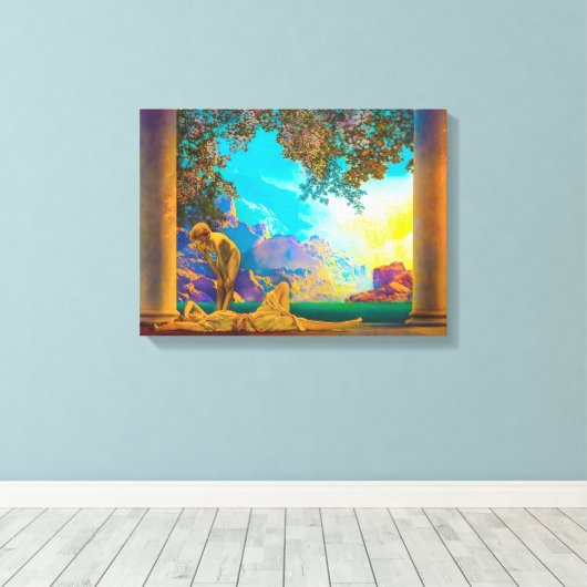 Daybreak Maxfield Parrish Canvas Afdruk (Insitu (Houten vloer))