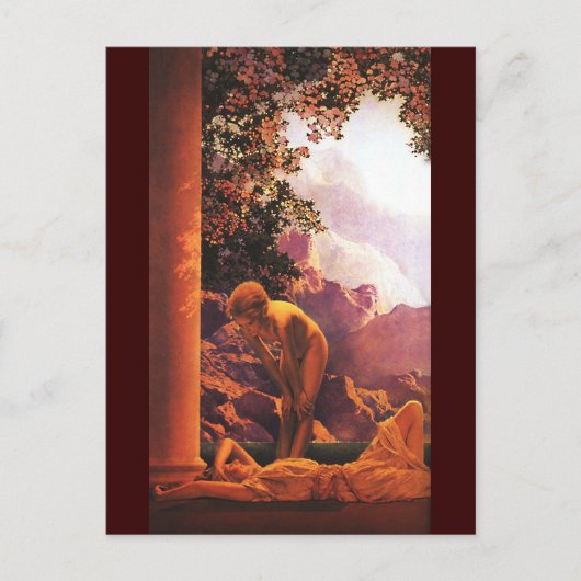 Daybreak, Maxfield Parrish Fine Art Briefkaart (Voorkant)