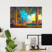 Daybreak Maxfield Parrish Poster (Thuiskantoor)