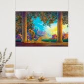 Daybreak Maxfield Parrish Poster (Keuken)