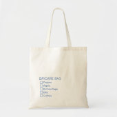 Daycare Checklist Bag in Blue Tote Bag (Voorkant)