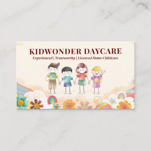 Daycare Professional Business   Kinder Waterverf Visitekaartje
