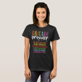 Daycare Provider Kids Tiny Human Childcare Teacher T-shirt (Voorkant volledig)