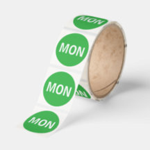 Daydots Daily Food Rotation Safety Labels Monday 