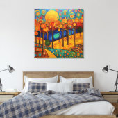 Daydream Forest Canvas Afdruk (Insitu (Slaapkamer))