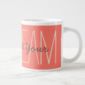 Daydream Inspirerend Coral & Cream Quote Script Extra Grote Beker (Rechts)