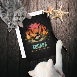 Daydreaming Cool Cat's Tropical Escape Briefkaart