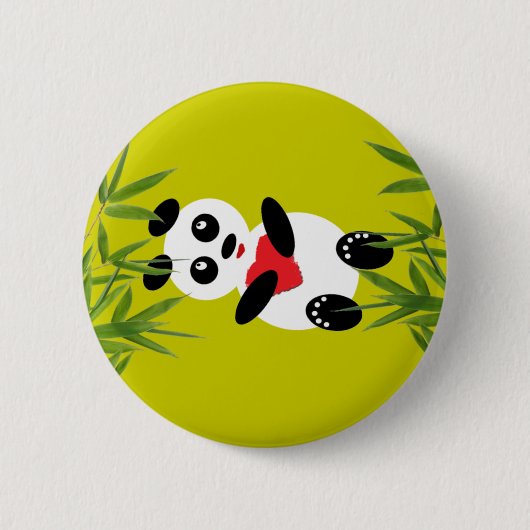 Daydreaming Panda  Pin Ronde Button 5,7 Cm (Voorkant)