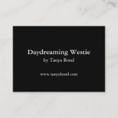 Daydreaming Westie ACEO prints Visitekaartje (Achterkant)