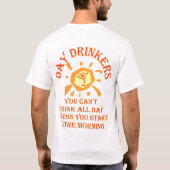 DayDrinker Mannen T-Shirt (Achterkant)