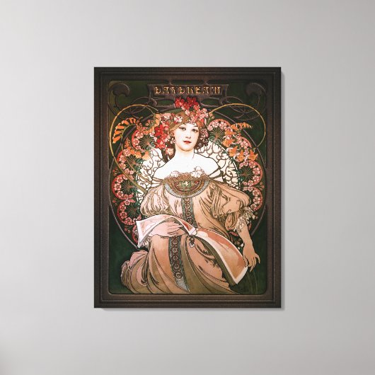 Daydroom c1896 van Alphonse Mucha Canvas Afdruk (Voorkant)
